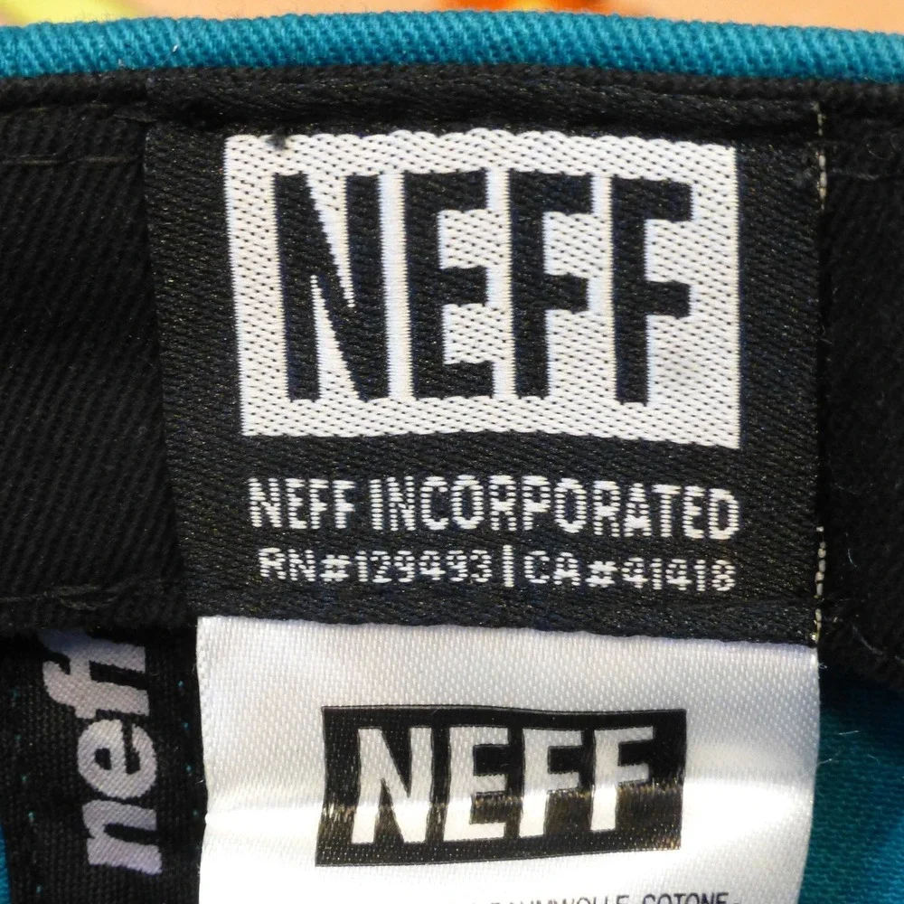 Neff Snapback Hat Teal Red Custom Goods Triangle Patch Skate Cap V16FS00TC O/S